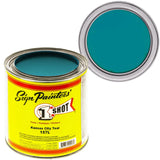 1 Shot Lettering Enamel Paint, Professional Pinstriping and Lettering Paint 8 OUNCE CAN 1/2 PINT 157L/8Z (157L- Kansas City Teal
