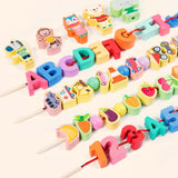 Enakshi Wooden Threading Toys Preschool Lacing Beads Set for Educational Gifts Set A|Toys & Hobbies|Educational|Other Educationa