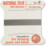 Griffin Bead Cord Silk Grey #0