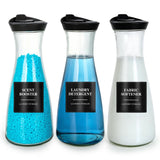 3 Pack Glass Laundry Detergent Dispenser, Soap & Fabric Softener Dispenser