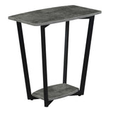 Convenience Concepts Graystone End/Side/Nesting Tables, Cement/Black