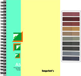 Imprint Blank/Unruled Spiral Note Book, 100 Gsm Paper 100 Sheets (200 Pages) With 1 Pack Of Sticky Tabs Total 200 Tabs And 1 N