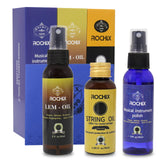 Rochix Premium Guitar Cleaning Care Kit 3-Piece Kit - Guitar Oil and Cleaner for Body and Fretboard Fingerboard - Cleans,Polishe