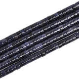 152pcs 4x2mm Natural Blue Sand Stone Heishi Disc Rondelle Spacer Stone Semi Precious Gemstone Loose Beads for Jewelry Making 15