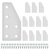 Seekliny 12pcs 2040 L Corner Bracket Joining Plate T Slotted Accessories 6-Hole 2040 Hardware Connector 2040 with T Nuts and Scr