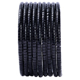 Natural Black Agate Stone Spacer Beads 4x2mm 38cm/str Flat Round Loose Semi Gemstone Caps for Making Bracelets Necklace