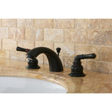 Kingston Brass Kb954 Magellan Ii 4-Inch To 8-Inch Mini Widespread Lavatory Faucet With Metal Lever Handle, Polished Brass, Polis