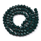 10 Strands Briolette Faceted Rondelle Glass Beads 6x5mm Opaque Glass Tiny Loose Spacer Beads 850pcs for Bracelets Jewelry Making
