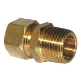 LASCO 176859 5/8Inch Compression by 1/2Inch Male Pipe Thread Brass Adapter, Copper