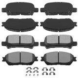 AUTOMUTO 8PCS Front & Rear Semi-Metallic Disc Brake Pads Set D828 D906 For Toyota Avalon 2005-2007, For Camry 2005-2006, For Sol