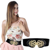 Redhorns Elastic Fabric Waist Belt For Women Dresses Elegant Floral Design Stretchy Ladies Belt For Saree Girls Jeans Free Siz