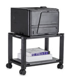 MountIt! Under Desk Printer Stand with Wheels | Rolling Printer Cart | Height Adjustable Stacked Office Machine Cart with Paper
