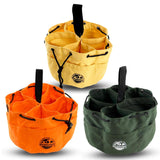Graintex GB2845 Grab Bag Set of 3 Pcs Orange, Yellow and Green Color Ripstop Canvas 18 Pockets Drawstring Closure