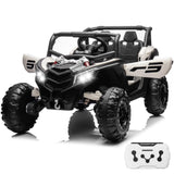 24V Ride On Car for Kids w/Remote Control, JOYRACER Battery Powered Off-Road UTV, 4x150W Motors,4 Shock Absorbers, 4.5 Mph Max S