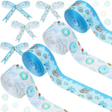 Cheerupp 4 Rolls Donut Theme Ribbons, 20 Yards Craft Ribbons for Wreath Hair Bow Wrapping Gifts Packing, Doughnut Grosgrain Ribb