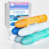 iCrayon Oil Pastels, 6 Vibrant Colors Oil Pastel Set, Great Blending and Layering, Twilight Bay