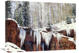 Frozen Waterfall In Winter, San Juan Mountains, Colorado-Canvas Art-24X18