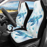 Whosucclay Sea Turtle Car Seat Covers for Trucks and SUVs, Automotive Seat Protector Black Seat Covers Cars Interior Covers Buck