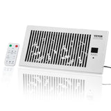 VEVOR Register Booster Fan, Quiet Vent Booster Fan Fits 6 x 12 inch Holes, with Remote Control and Thermostat Control, Adjustabl