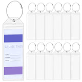 Clabby Clear Cruise Luggage Tag Holder Waterproof Pvc Id Badge Reusable Bag Tags Luggage Etag Holders Zip Seal With Steel Loops