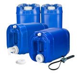 Legacy Food Storage Emergency Water Storage Containers, Long Term 5 Gallon Water Tank - 4 Stackable Food Grade Tanks Included, f