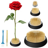 VEEVIIY 4 Pcs Kenzan Flower Frogs for Floral Arrangements, Metal Pin Frog Ikebana Stem Holder, Flower Arrangement Supplies Set w