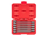 TEKTON 3/8 Inch Drive Long Ball End Hex Bit Socket Set with Case, 11-Piece (3-10 mm) | SHB91320