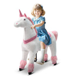 Pipleo Ride on Unicorn Toy for Kids 4 to 9 Years, Unicorn Ride on Toy, Ride on Unicorn Mechanical Plush Animal, No Battery or El