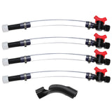 Jegs Fuel Filler Kit - LC2 Jugs with Ball Valve Hose, Bender for Scribner Fuel Tank