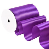 Ribest Purple Double Faced Satin Ribbon, 4 Inch 5 Yard Ribbon for Crafts Gift Wrapping Bows Wedding Party Decoration Bouquet
