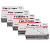 Charles Leonard Brass Paper Fasteners 1.5, 100 Per Pack, 5 Packs
