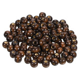 uxcell Natural Wood Beads, 500Pcs 10mm Diameter Dark Brown Round Loose Spacer Beads for DIY Jewelry Bracelet, 4mm Hole