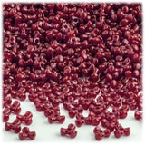 The Crafts Outlet 1,000pc Plastic, Opaque, Tri Beads, 10mm, Burgundy
