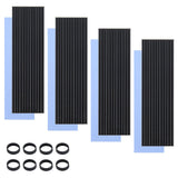 ELUTENG M.2 SSD Heatsink 4PCS 2280 SSD Heat Sink with NVMe SSD Thermal Pad NVMe Heat Sink with 8 Black Rubber Straps for PC/PS5