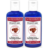 Eco-Dent DailyCare Baking Soda Toothpowder, Cinnamon 2-Pack, Fluoride-Free Toothpaste Powder with Minerals & Essential Oils, 2 O
