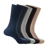 Sukat MenS Dress Socks 5 Pairs Mens Cotton Calf Business Formal Socks Soft Breathable Athletic Long Crew Casual Socks Pack Of 5