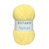 Estako Velvet Chenille Blanket amigurumi Yarn for Crocheting and Knitting Super Bulky 100 gr (132 yds) (1850 - Yellow)
