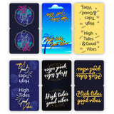 woopme Set of 6 Magnetic Bookmark High Tides Good Vibes for Book Lovers Readers Students Gift Magnetic Page Clips Folding