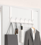 KitchLife Over The Door Hooks Hanger with 7 inches Extended Arms, Fit for 1 3/8 Doors, J18U, Bathroom Towel Rack Organization, T