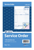 Adams Service Order Form, 3 Part, Carbonless, 5 2/3X9 Inches, 250 Sets per Pack (3584)