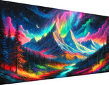 mrpwnle Northern Lights Diamond Art Painting Kit for Adults, Full Drill Large Aurora Crafts Gem Art Kit Landscape Mountain Diamo