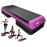Yes4All Adjustable Workout Aerobic Exercise Step Platform Health Club Size with 4 Adjustable Risers Included and Extra Risers Op
