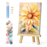 Natuyalo Paint by Numbers Kit for Adults Framed - Sunflower Paint by Number on Canvas with Frame, Flowers DIY Acrylic Painting b