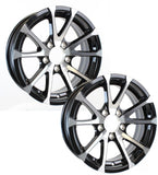 eCustomrim 2-Pack Aluminum Trailer Wheels 15X6 15 Rim Black and Machined 5 Lug T07