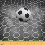 Erosebridal Football Fabric by The Yard,Geometric Hexagon Waterproof Outdoor Fabric for Kids Boys Girls DIY Art Abstract Grey Ba