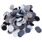 Playfully Ever After Black, Charcoal, Gray & White Craft Felt Circles (1.5 Inch 95pc)
