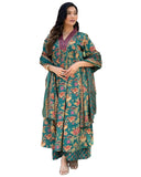 Gosriki Women'S Rayon Blend Anarkali Printed Kurta With Palazzo & Dupatta (Cia Green-Vks01-Gs_L_Green_Large),Green,,B0DC6L3YR6
