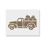 Thanksgiving Truck Stencil - Farmhouse Stencil, Easy-to-Use for Making Festive Holiday Art, Thanksgiving Stencil