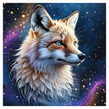 hill froeistung Fox Diamond Art Painting Kits for Adults,Starry Night Diamond Art for Beginners, 5D DIY Full Drill Round Gem Art