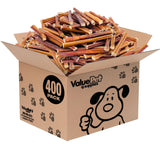 ValueBull Bully Sticks for Small Dogs, Thin 6 Inch, 400 Count Wholesale Pack - All Natural Dog Treats, 100% Beef Pizzles, Single